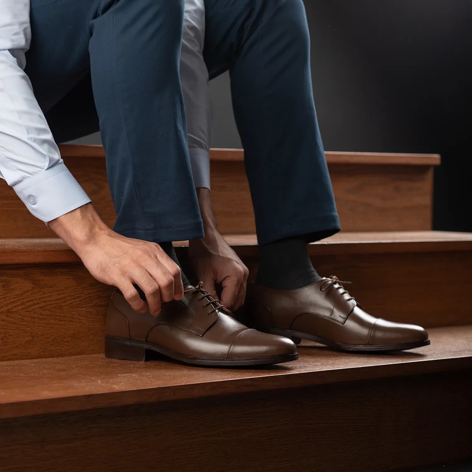 Orlaven Attorney Derby Brown Leather Shoes footwear image 10