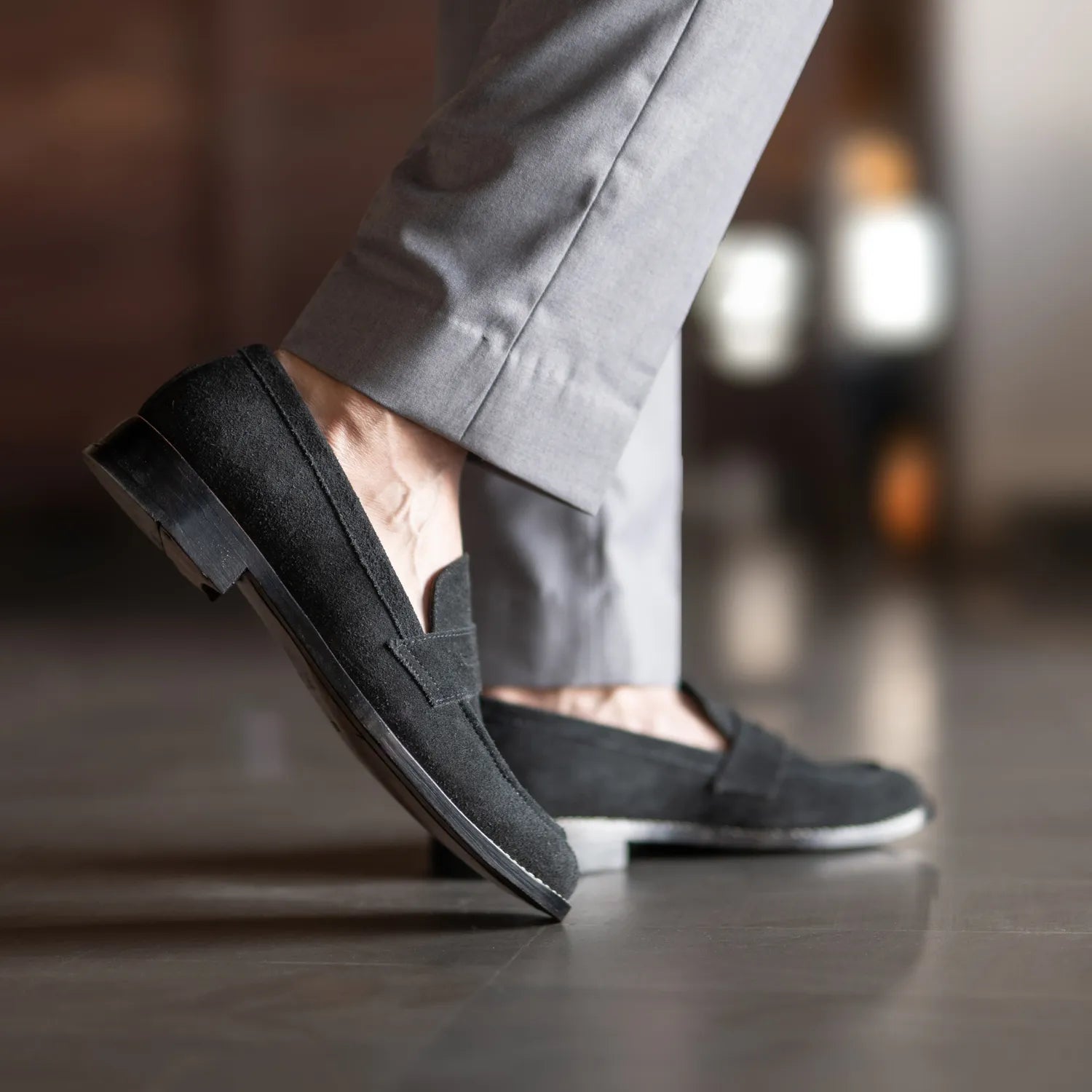 Orlaven Baxton Black Suede Leather Loafers footwear image 10