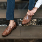 Orlaven Baxton Brown Leather Loafers footwear image 10