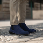 Orlaven Clarkson Chelsea Midnight Blue Suede Leather Boots footwear image 10
