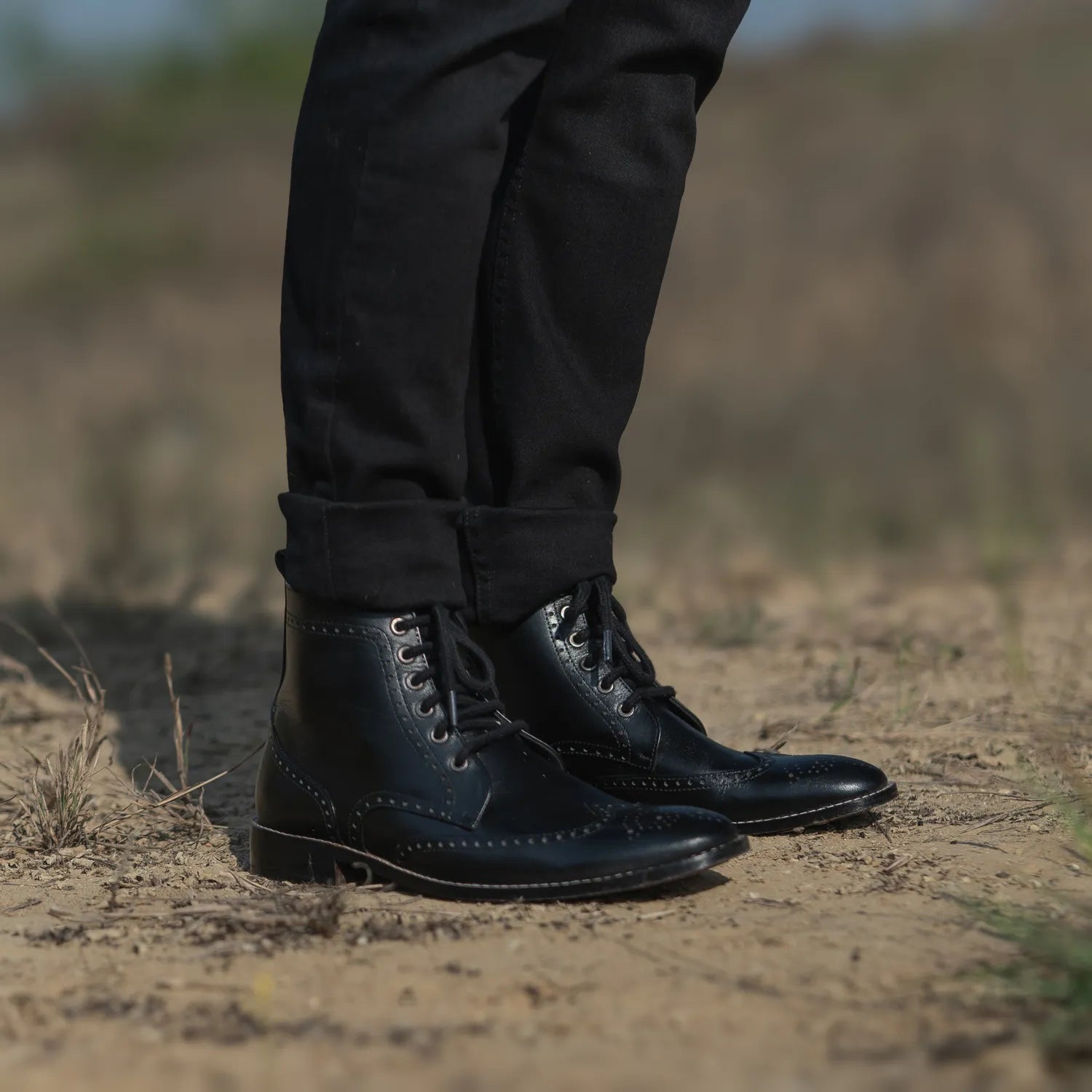 Orlaven Duster Brogues Derby Black Leather Boots footwear image 10