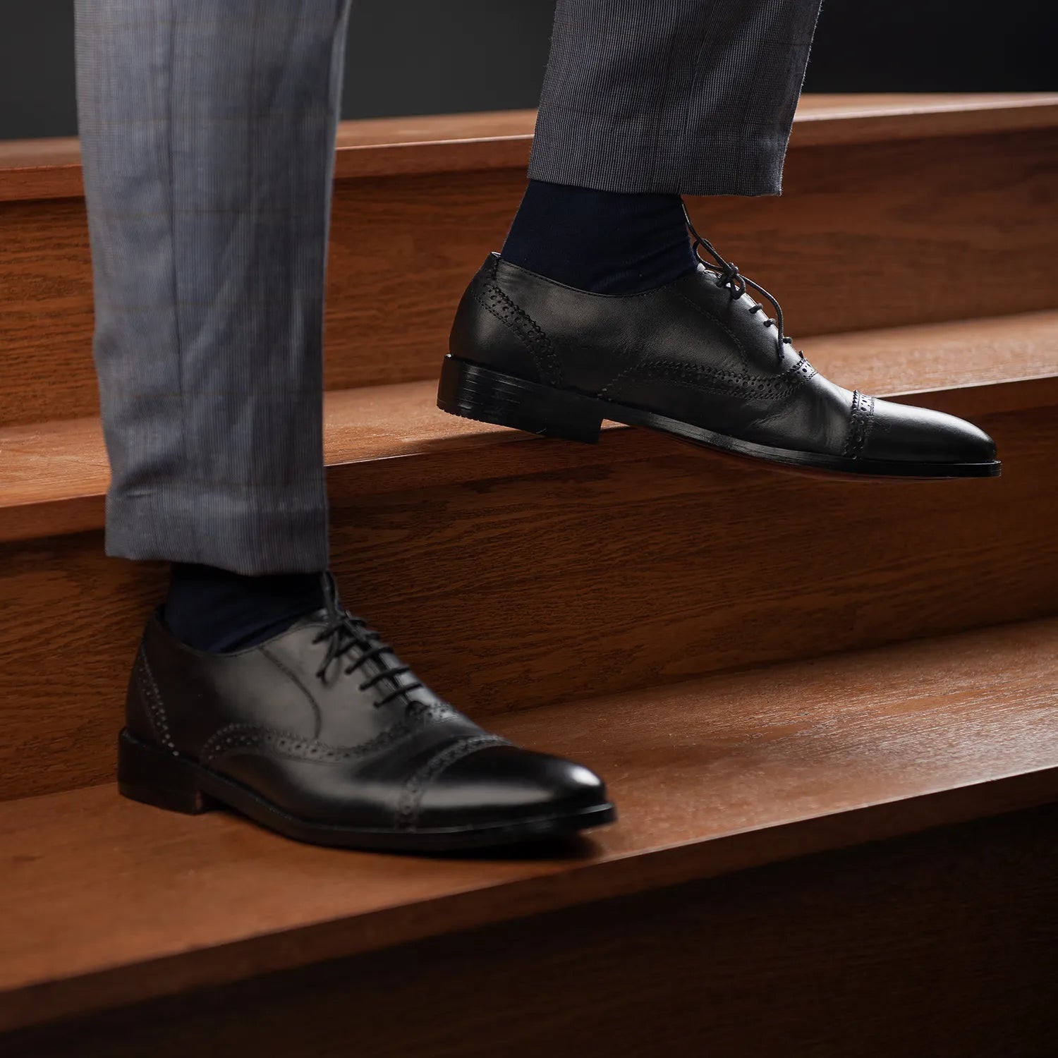 Orlaven Greyson Brogues Oxford Black Leather Shoes footwear image 10