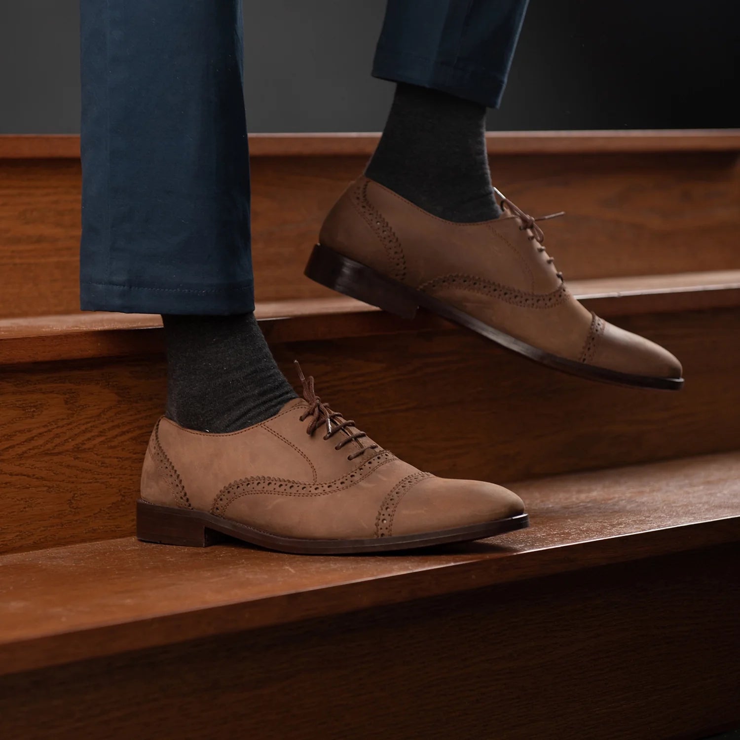 Orlaven Greyson Brogues Oxford Oil Pull-up Brown Leather Shoes footwear image 10