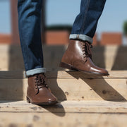 Orlaven Knight Derby Brown Leather Boots footwear image 10