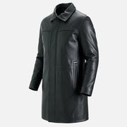 Sardegna Black Leather Coat - image 6