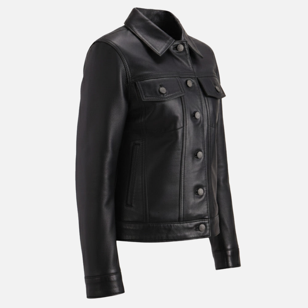 Gran Paradiso Leather Trucker Jacket