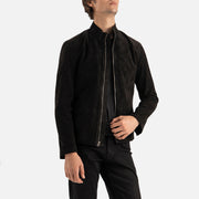 Cervino Black Suede Biker Jacket - image 2