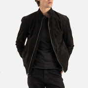 Cervino Black Suede Biker Jacket - image 7
