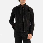 Cervino Black Suede Biker Jacket - image 4