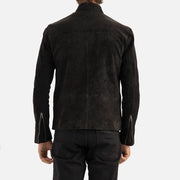 Cervino Black Suede Biker Jacket - image 9