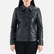Gran Paradiso Leather Trucker Jacket