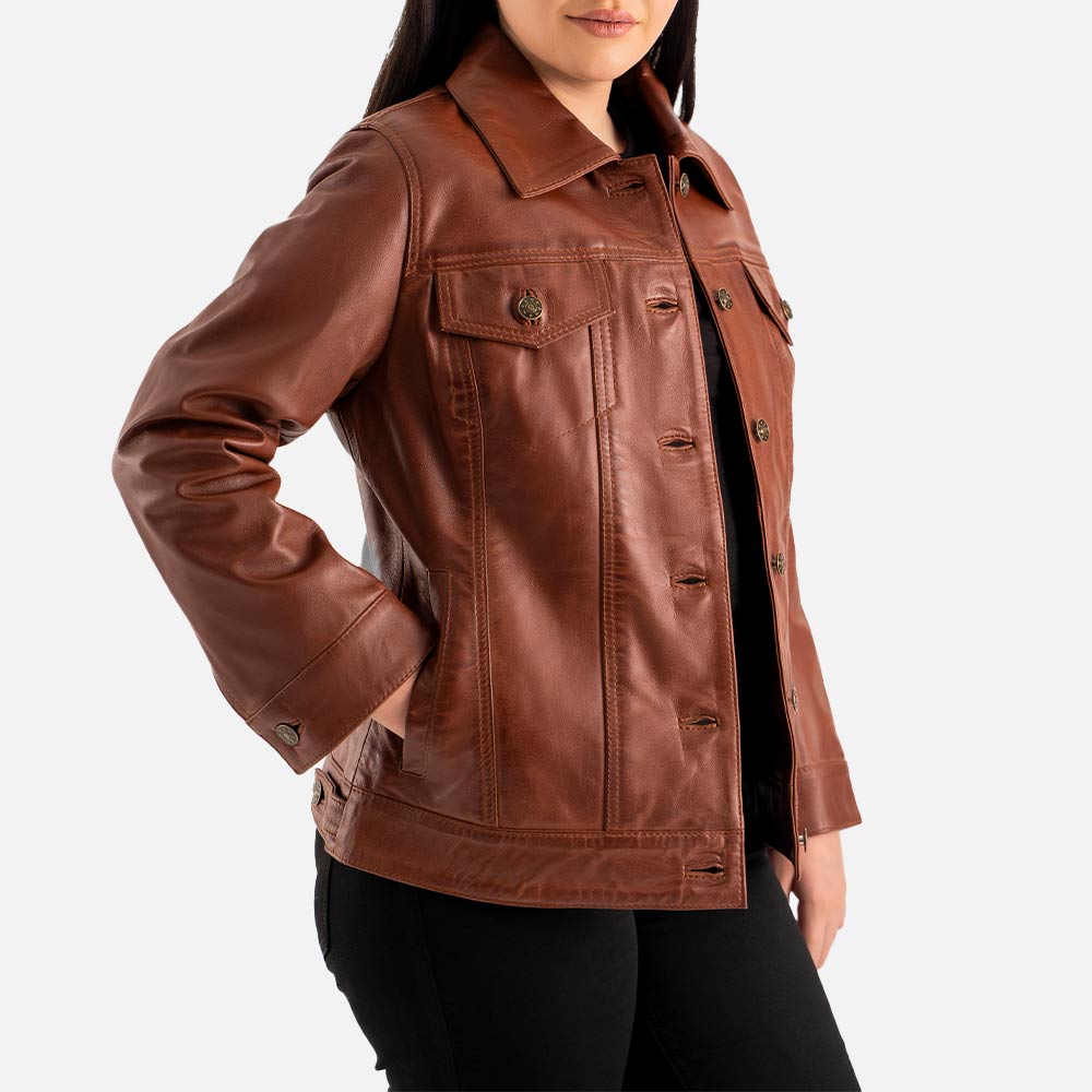 Gran Paradiso Leather Trucker Jacket