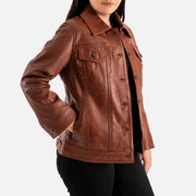 Gran Paradiso Leather Trucker Jacket