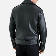 Positano Black Biker Leather Jacket - image 4