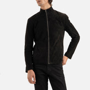 Cervino Black Suede Biker Jacket - image 5