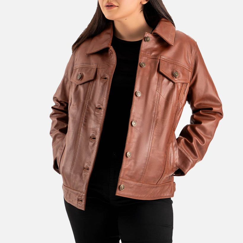 Gran Paradiso Leather Trucker Jacket