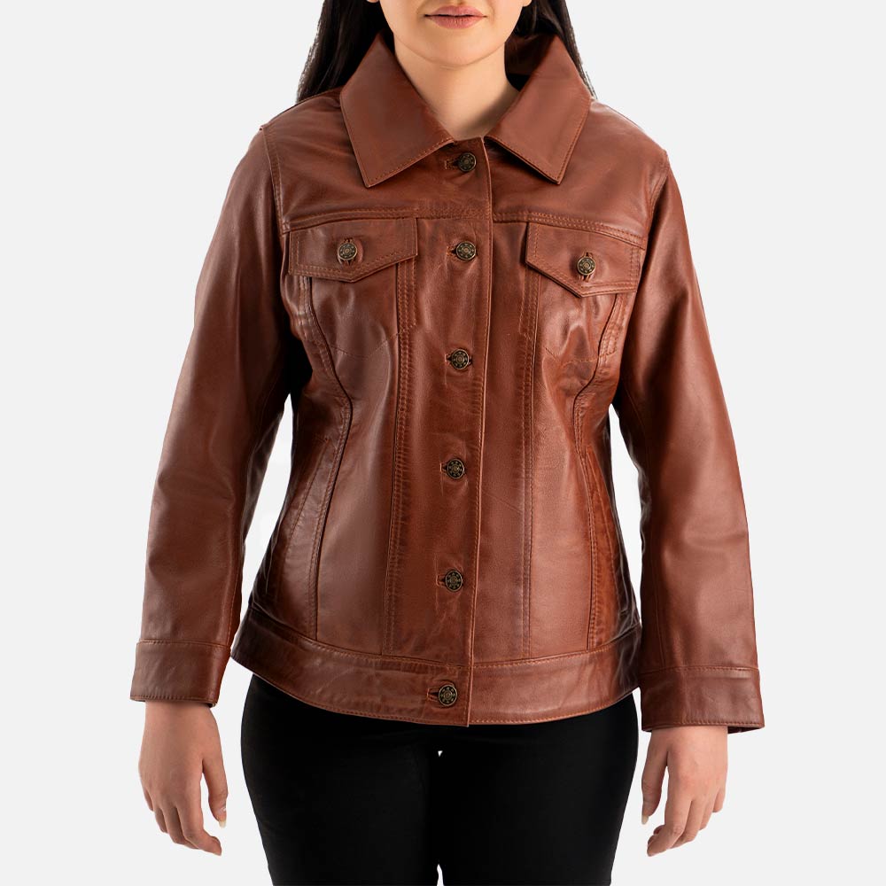 Gran Paradiso Leather Trucker Jacket