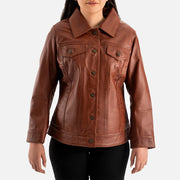 Gran Paradiso Leather Trucker Jacket
