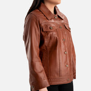 Gran Paradiso Leather Trucker Jacket