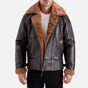 Merano Brown Real Shearling Bomber Jacket - image 2