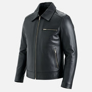 Calabria Black Leather Biker Jacket - image 6