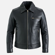 Calabria Black Leather Biker Jacket - image 5