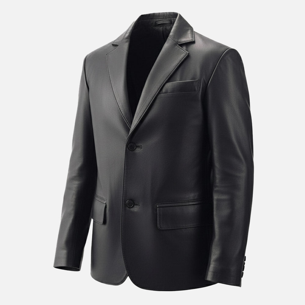 Bolzano Black Leather Coata - image 6
