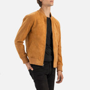 Ortisei Tan Suede Bomber Jacket - image 4