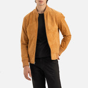 Ortisei Tan Suede Bomber Jacket - image 1