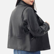 Donna Leather Biker Jacket