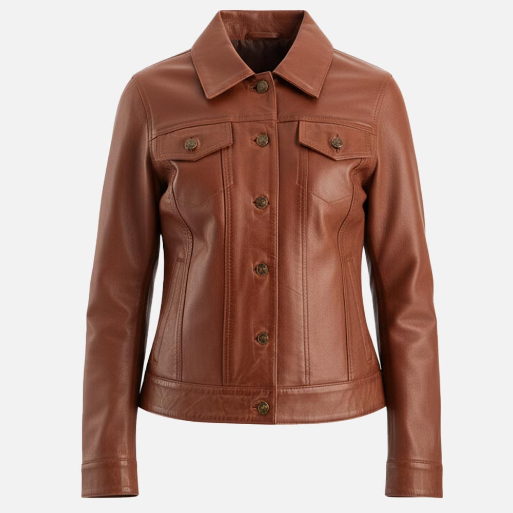 Gran Paradiso Leather Trucker Jacket