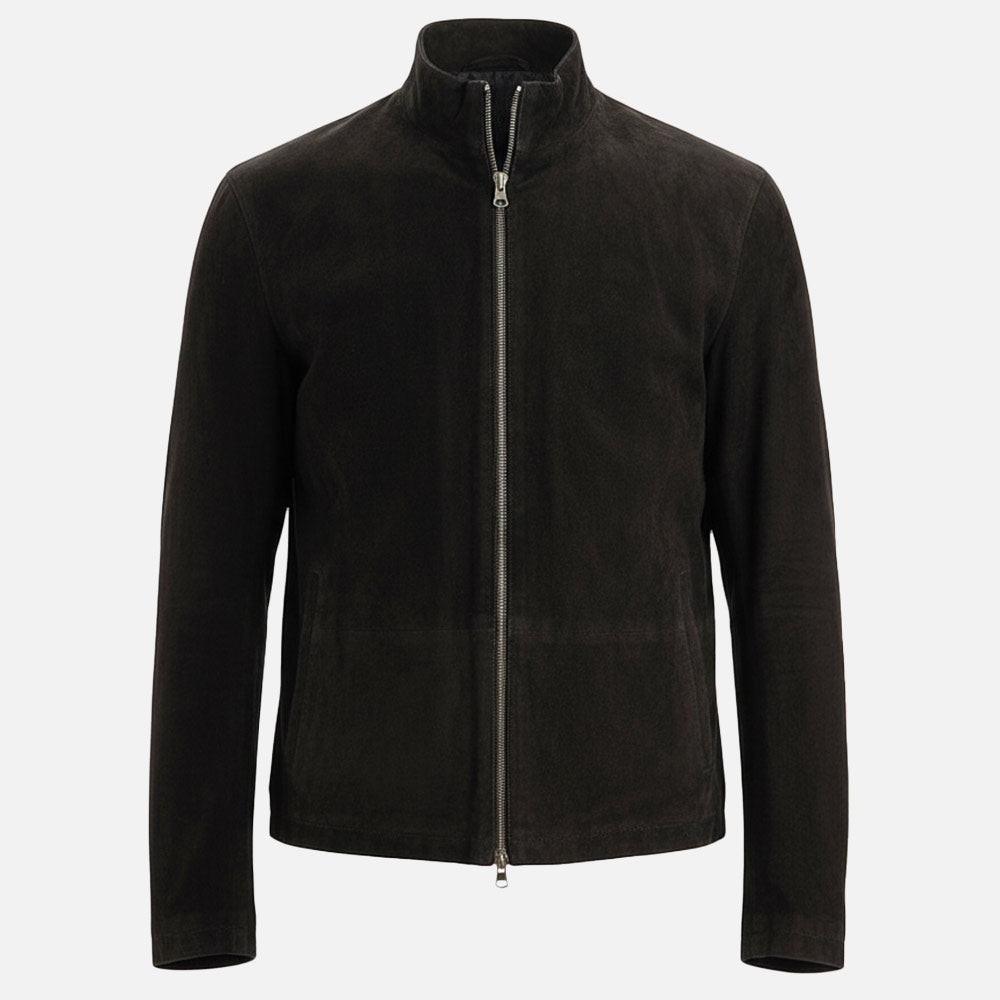 Cervino Black Suede Biker Jacket - image 11
