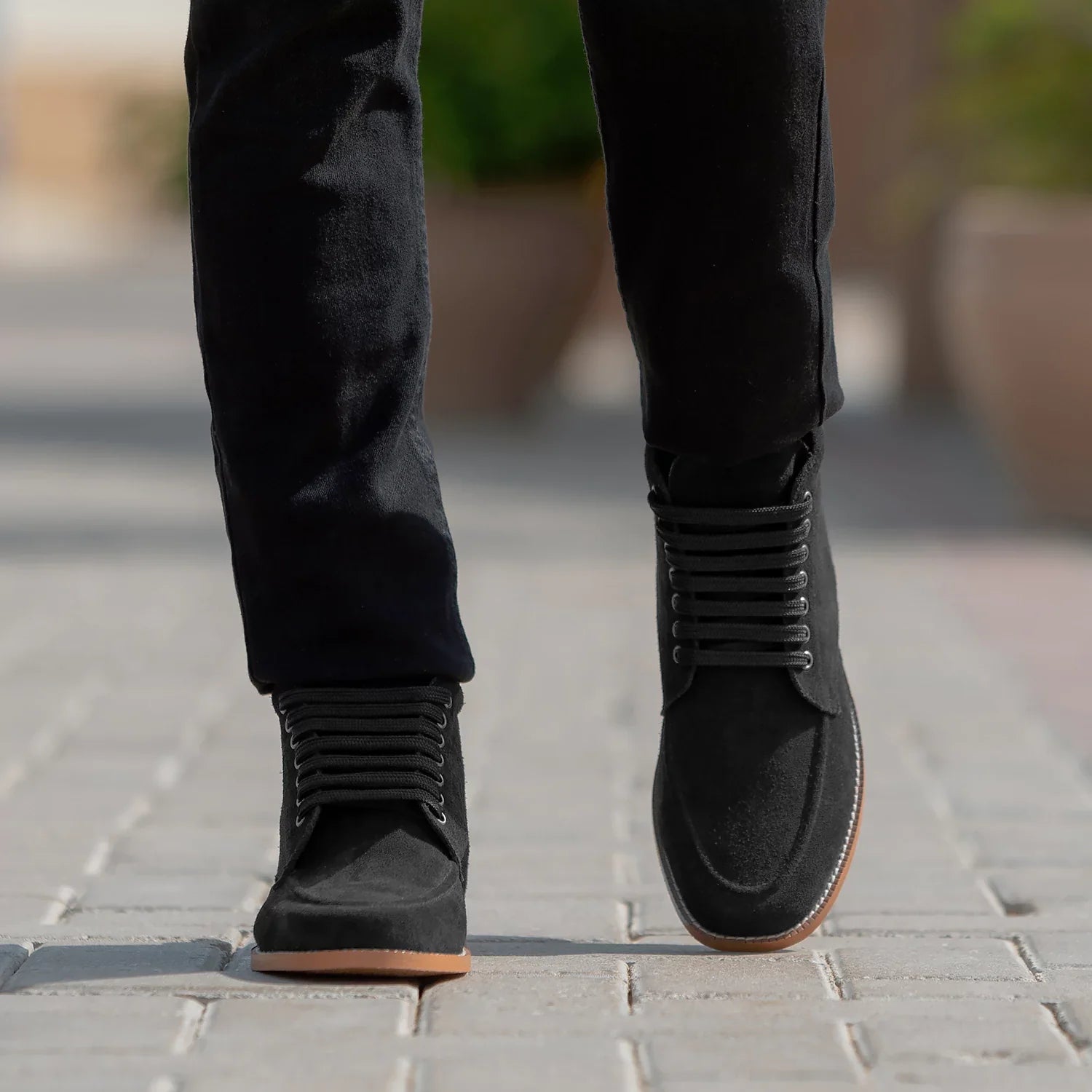 Orlaven Bearman Moc Toe Black Suede Boots footwear image 7