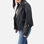 Donna Leather Biker Jacket