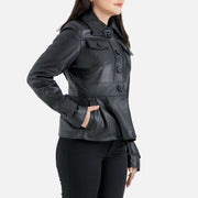 Alghero Black Leather Jacket