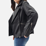Donna Leather Biker Jacket