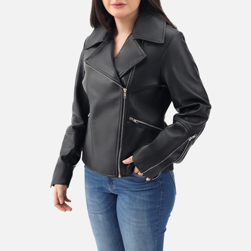 Donna Leather Biker Jacket