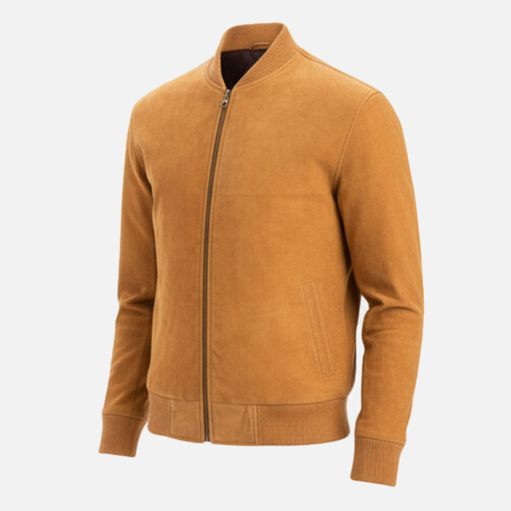 Ortisei Tan Suede Bomber Jacket - image 11