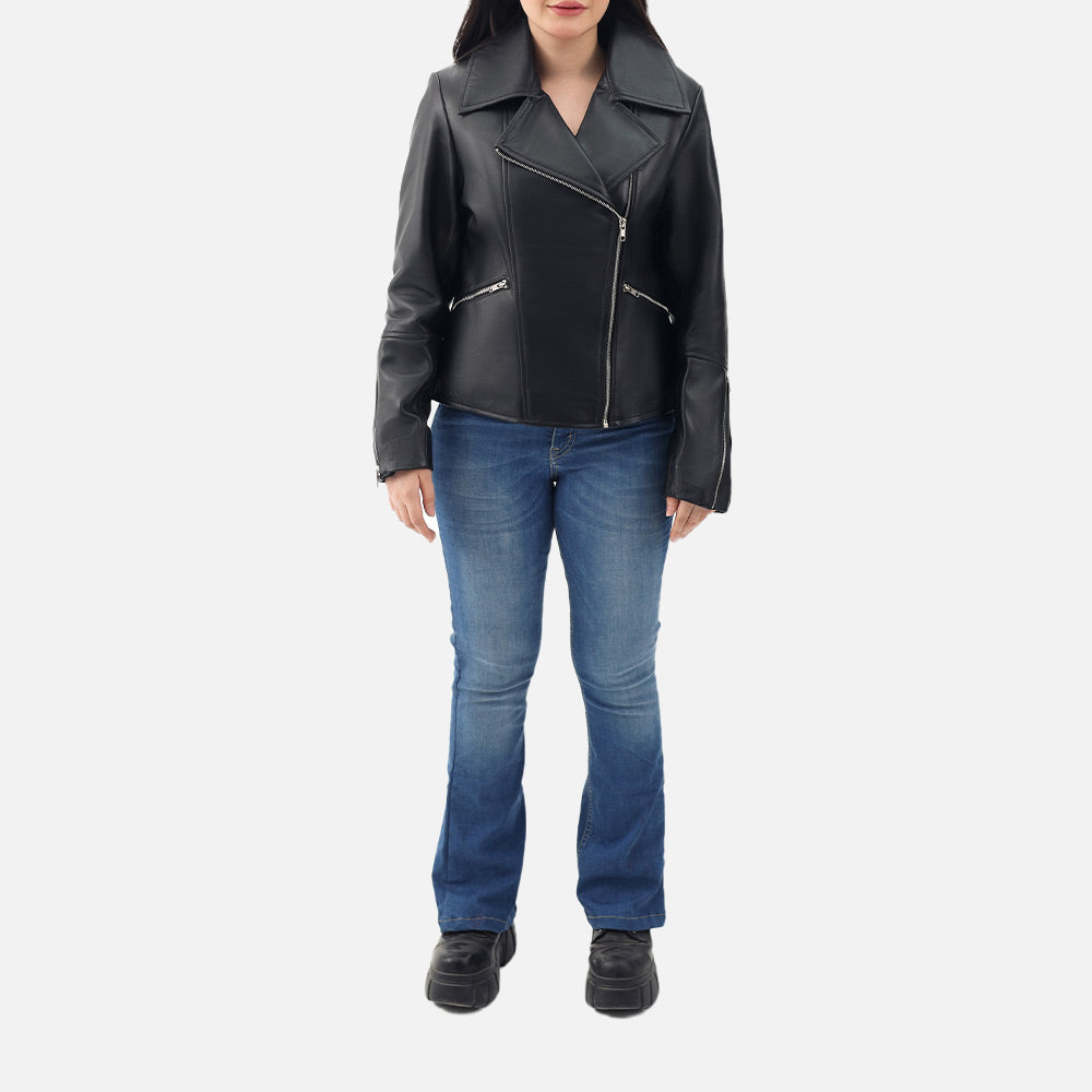 Donna Leather Biker Jacket