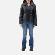 Donna Leather Biker Jacket