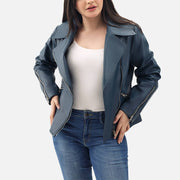 Donna Leather Biker Jacket