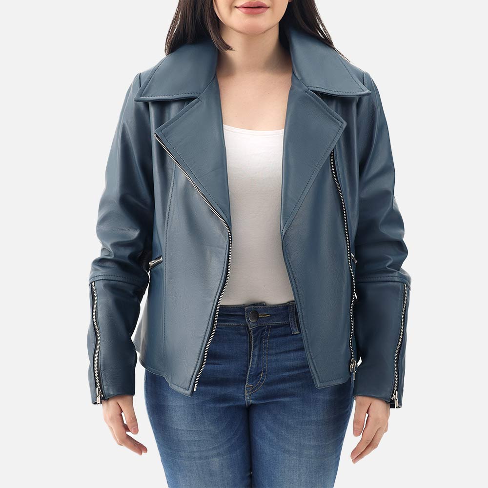 Donna Leather Biker Jacket