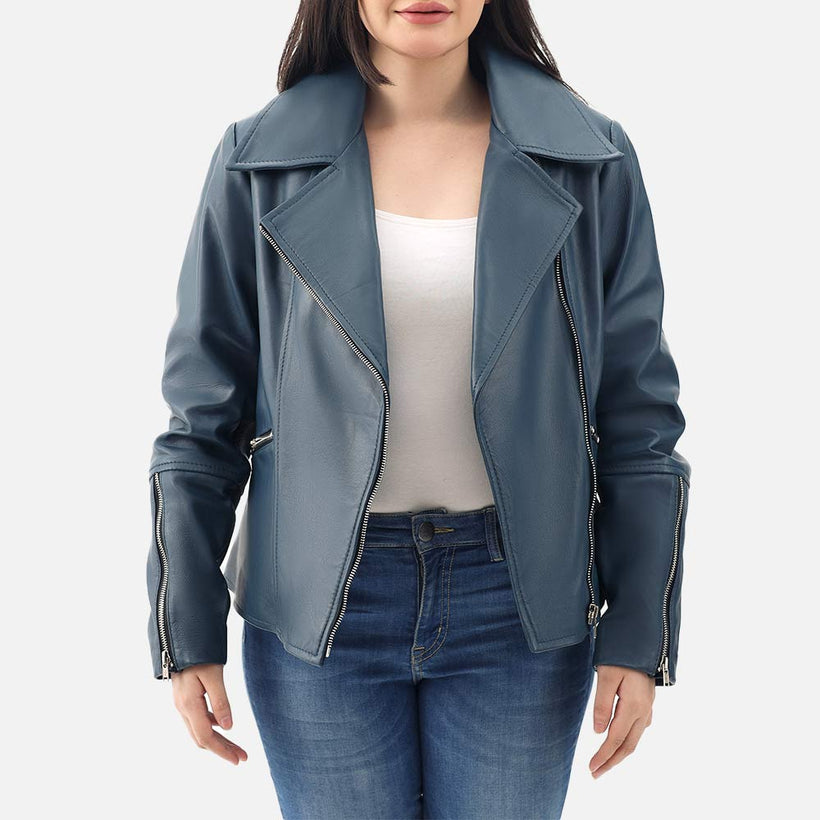 Donna Leather Biker Jacket