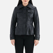 Alghero Black Leather Jacket