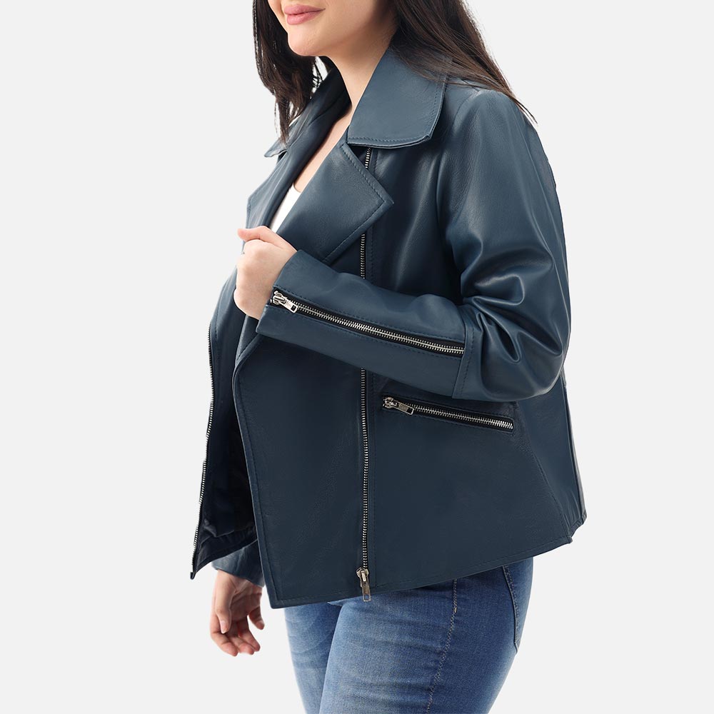 Donna Leather Biker Jacket