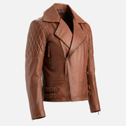 Bari Brown Biker Leather Jacket - image 11