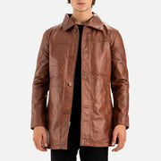 Sardegna Brown Leather Coat - image 6