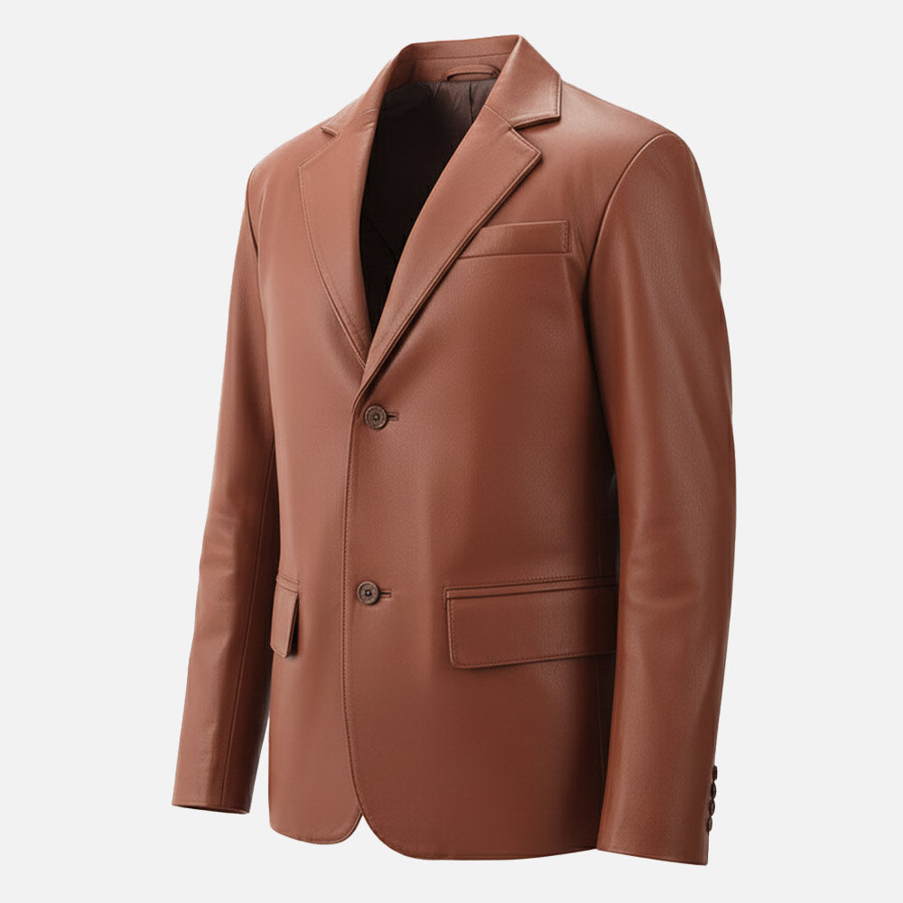Bolzano Tan Leather Coat - image 7
