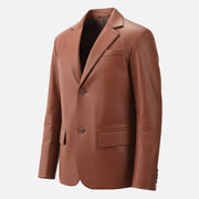 Bolzano Tan Leather Coat - image 7