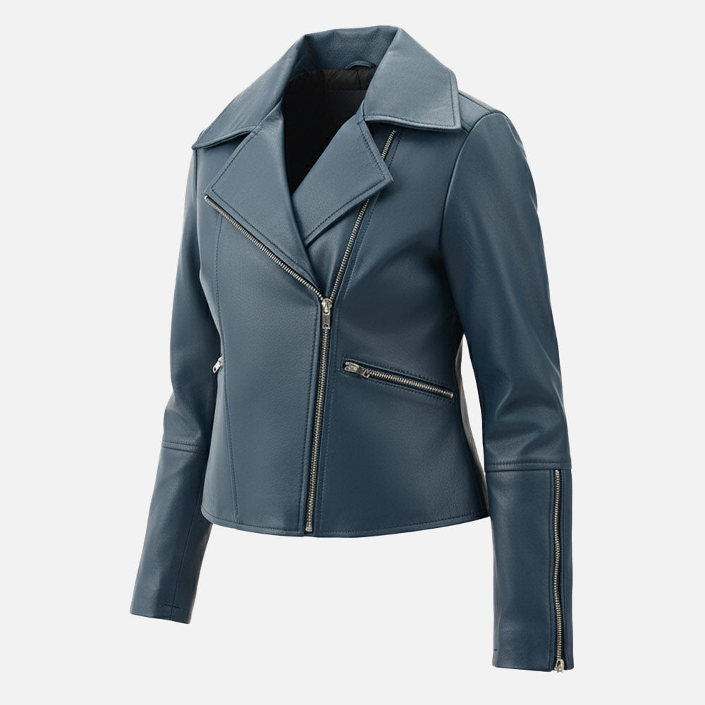 Donna Leather Biker Jacket